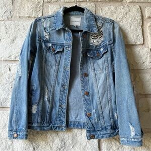 Thread & Supply Distressed Denim Oversized Jacket